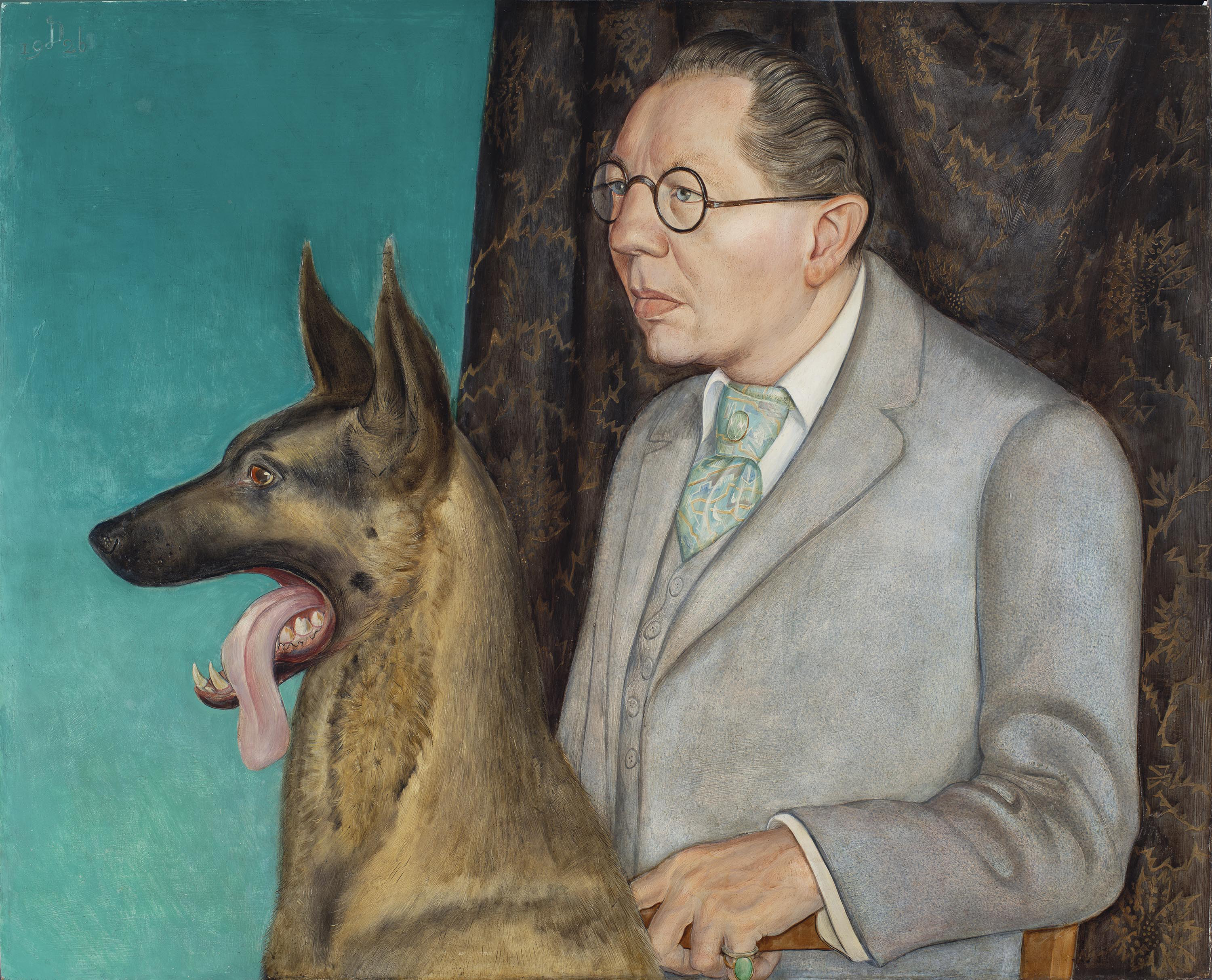 Hugo Erfurth　ヒューゴ・エアフルト Hugo Erfurth with Dog - Dix, Otto. Museo Nacional Thyssen
